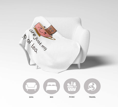 You're My Cup Of Tea Cute Love Valentines Anniversary Fleece Mink Blanket Gift