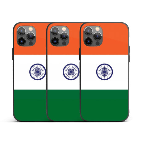 Indian Flag India Design Printed iPhone Case Black TPU Cover Protector Custom