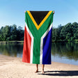 South Africa Flag SA Towel - Highly Absorbent Beach Bath Sheet Custom Soft Gift