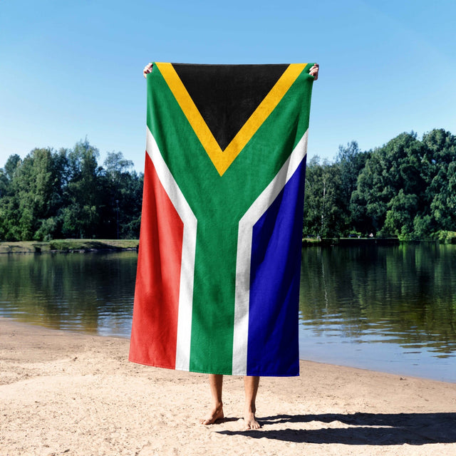 South Africa Flag SA Towel - Highly Absorbent Beach Bath Sheet Custom Soft Gift