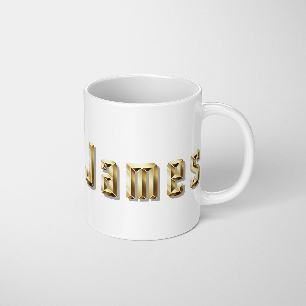 Personalised Any Name Gold Bricks Letters Coffee Tea Mug Coaster Gift Him Her