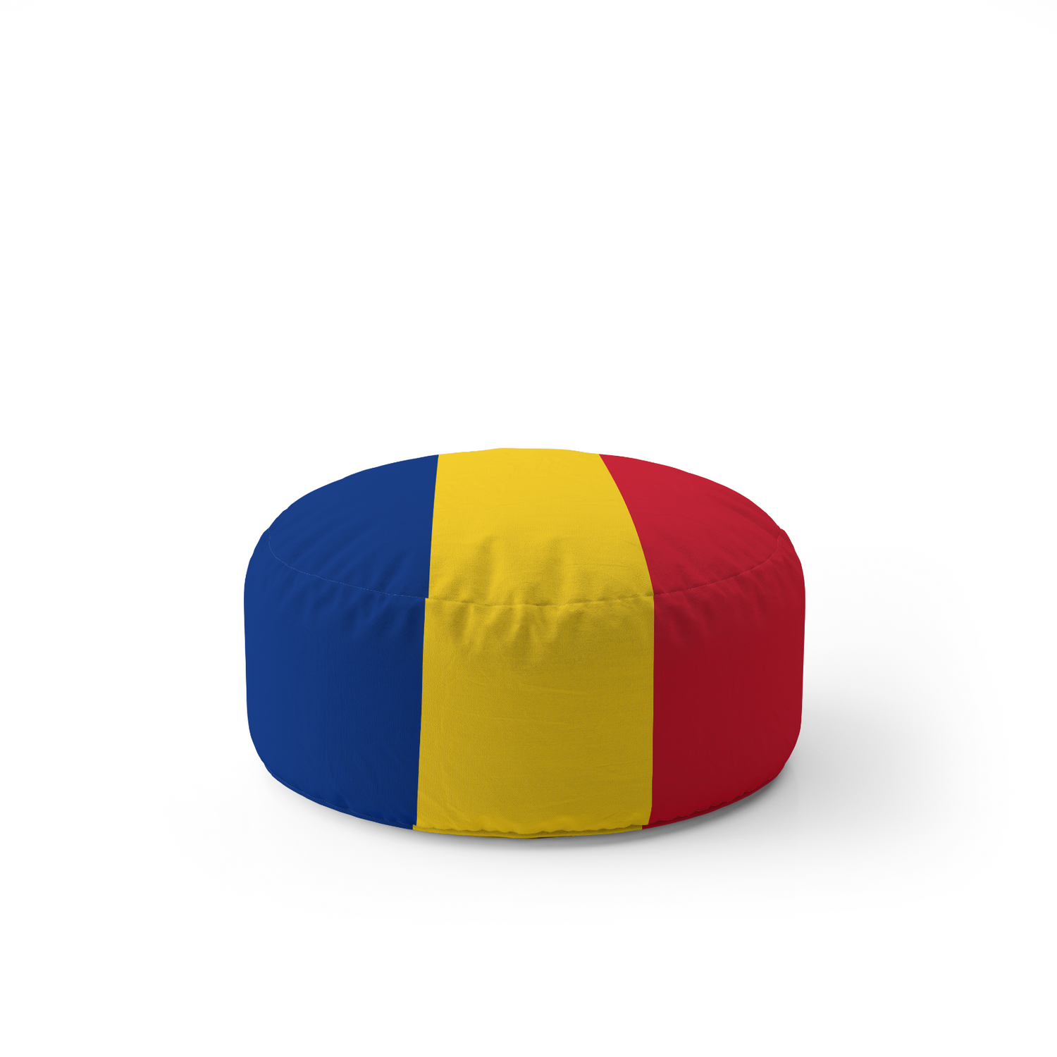 Romania Flag Patriotic Ottoman Filled Pouffe Footrest Washable Cover Custom Gift