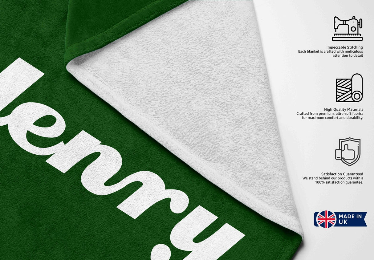 Personalised Name Custom Any Background Colour Absorbent Beach Bath Sheet Towel