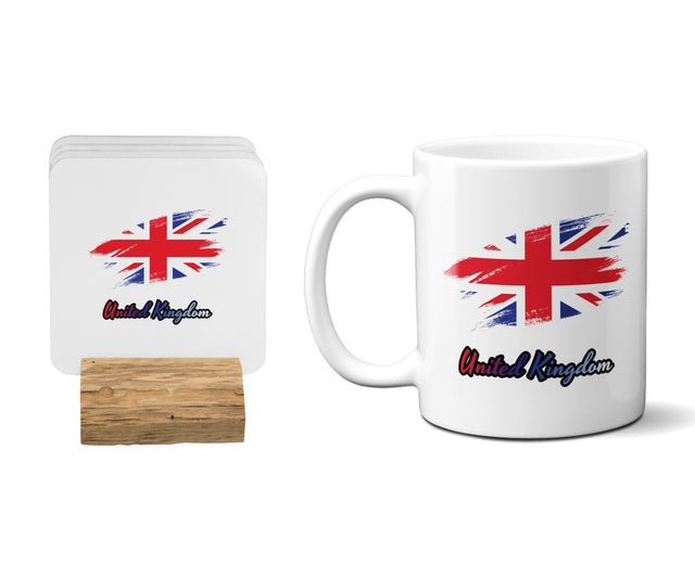 UK Flag Great Britain Union Jack Coffee Tea Mug 11oz Mug And Coaster Set Option