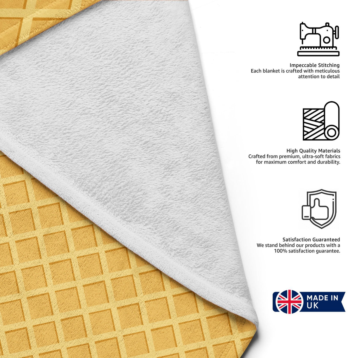 Ice Cream Cone Summer Holiday Kids Novelty Retro Beach Bath Sheet Face Towel