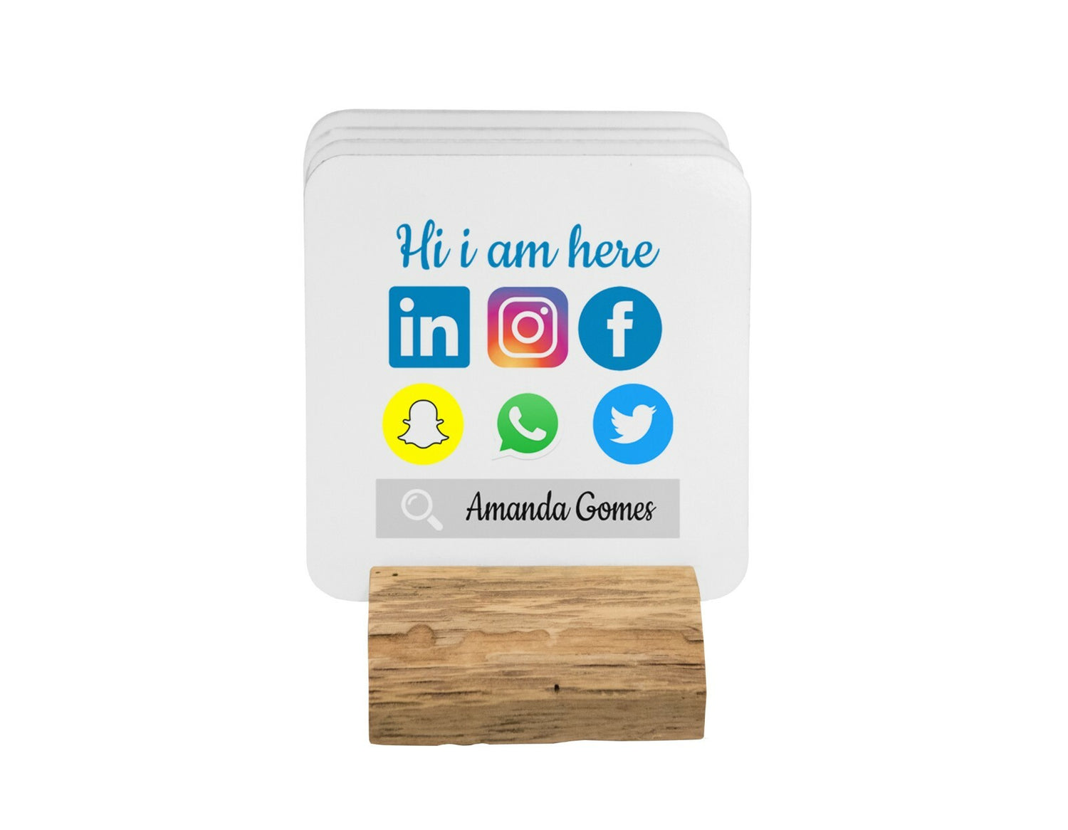 Social Media Personalisable Coffee Tea Mug 11oz Mug And Coaster Set Option