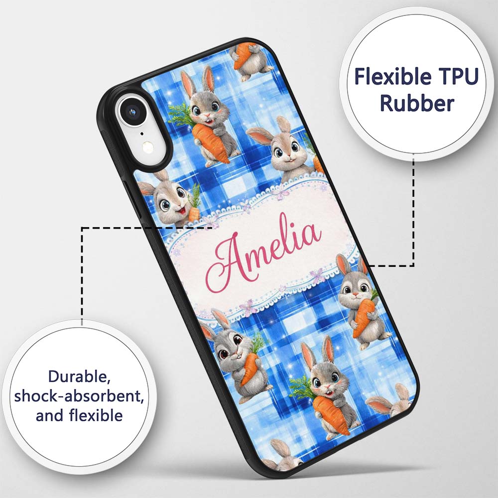 Watercolor Iridescent Beetle Butterfly Insect Custom Name Protective Phone Case Mobile Cover Durable Everyday Smartphone Shock Resistant