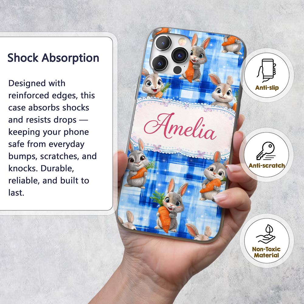 Watercolor Iridescent Beetle Butterfly Insect Custom Name Protective Phone Case Mobile Cover Durable Everyday Smartphone Shock Resistant