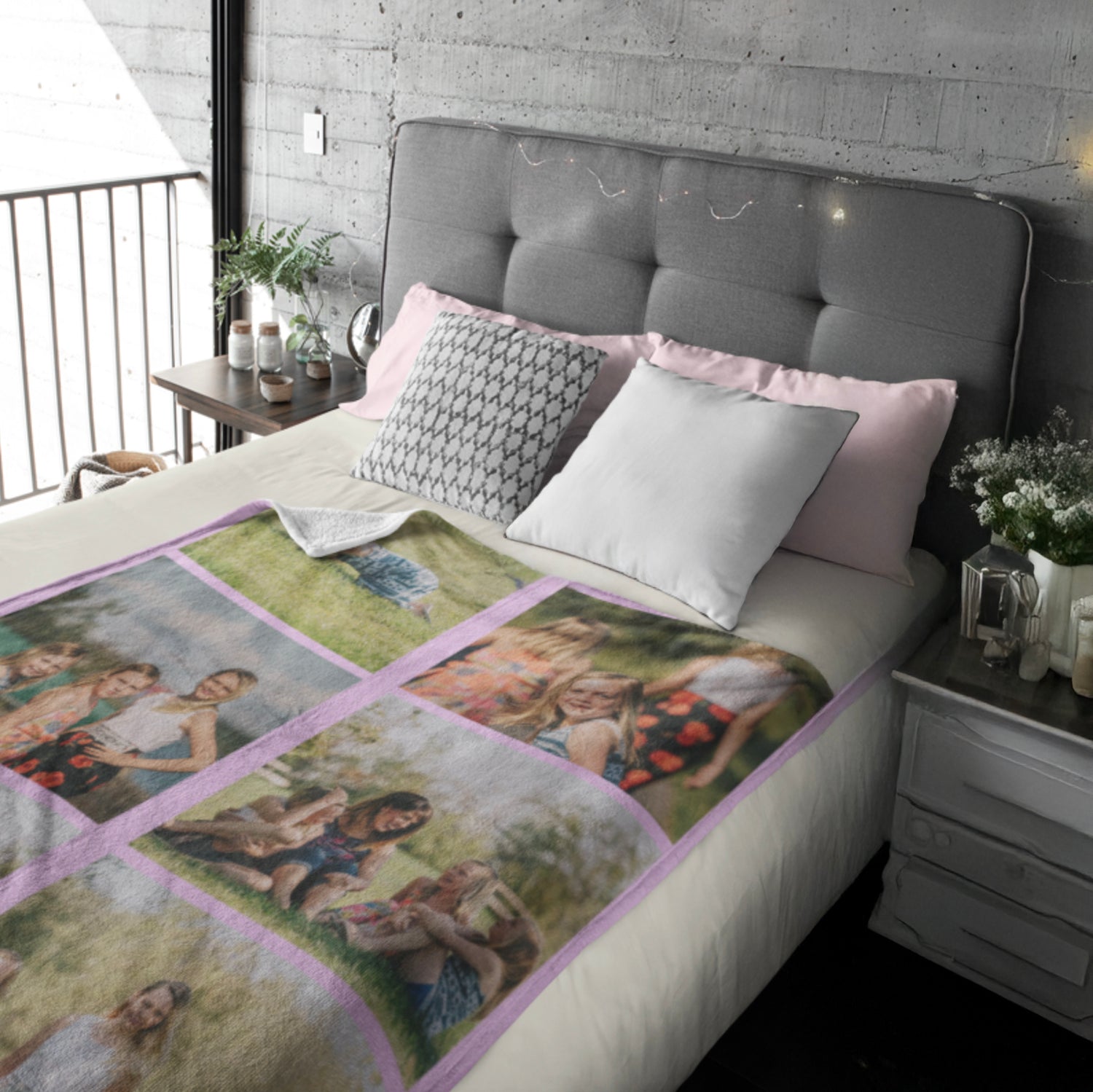 Upload Your Own 6 Photos Custom Made Text Soft Warm Fleece Mink Blanket