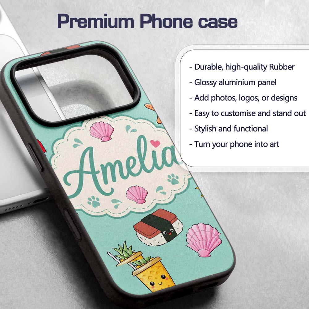 Summer Chihuahua Dog Sunglasses Kawaii Beach Teal Custom Name Protective Phone Case Mobile Cover Durable Everyday Smartphone Shock Resistant