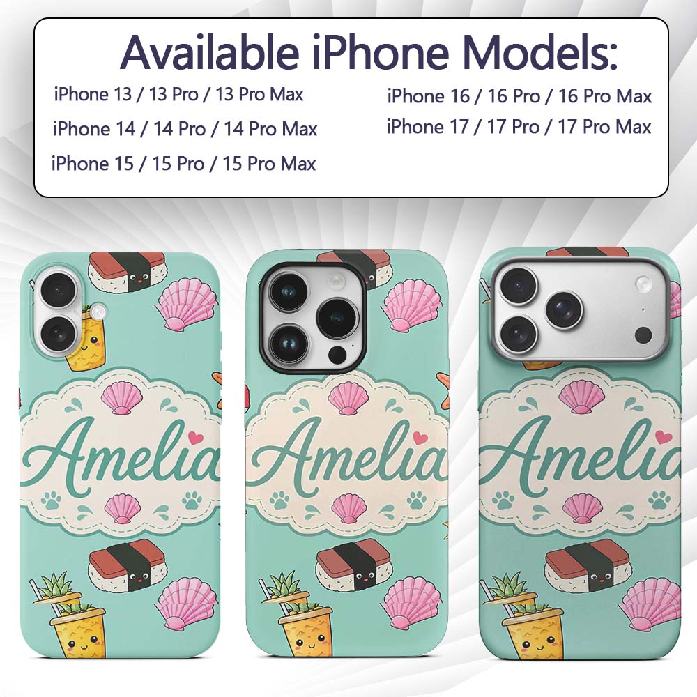 Summer Chihuahua Dog Sunglasses Kawaii Beach Teal Custom Name Protective Phone Case Mobile Cover Durable Everyday Smartphone Shock Resistant