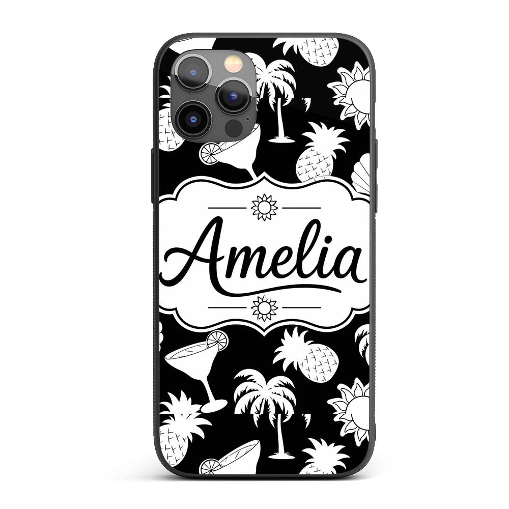 Soft Grey Minimal Plain Background Subtle Texture Custom Name Protective Phone Case Mobile Cover Durable Everyday Smartphone Shock Resistant