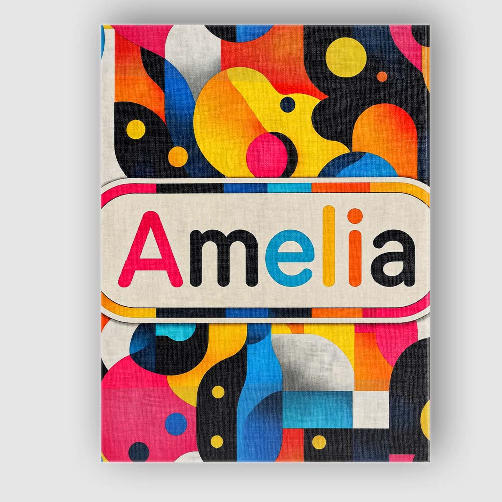 Personalised Name Abstract Organic Fluid Custom Unique Gift Idea Elegant Feature Canvas Wall Art Print Decor Picture Ready to Hang