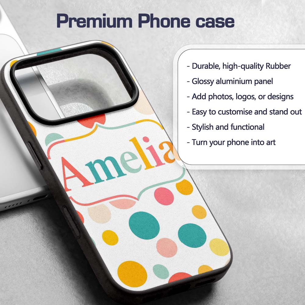 Abstract Pastel Polka Dot Soft Colorful Minimal Custom Name Protective Phone Case Mobile Cover Durable Everyday Smartphone Shock Resistant