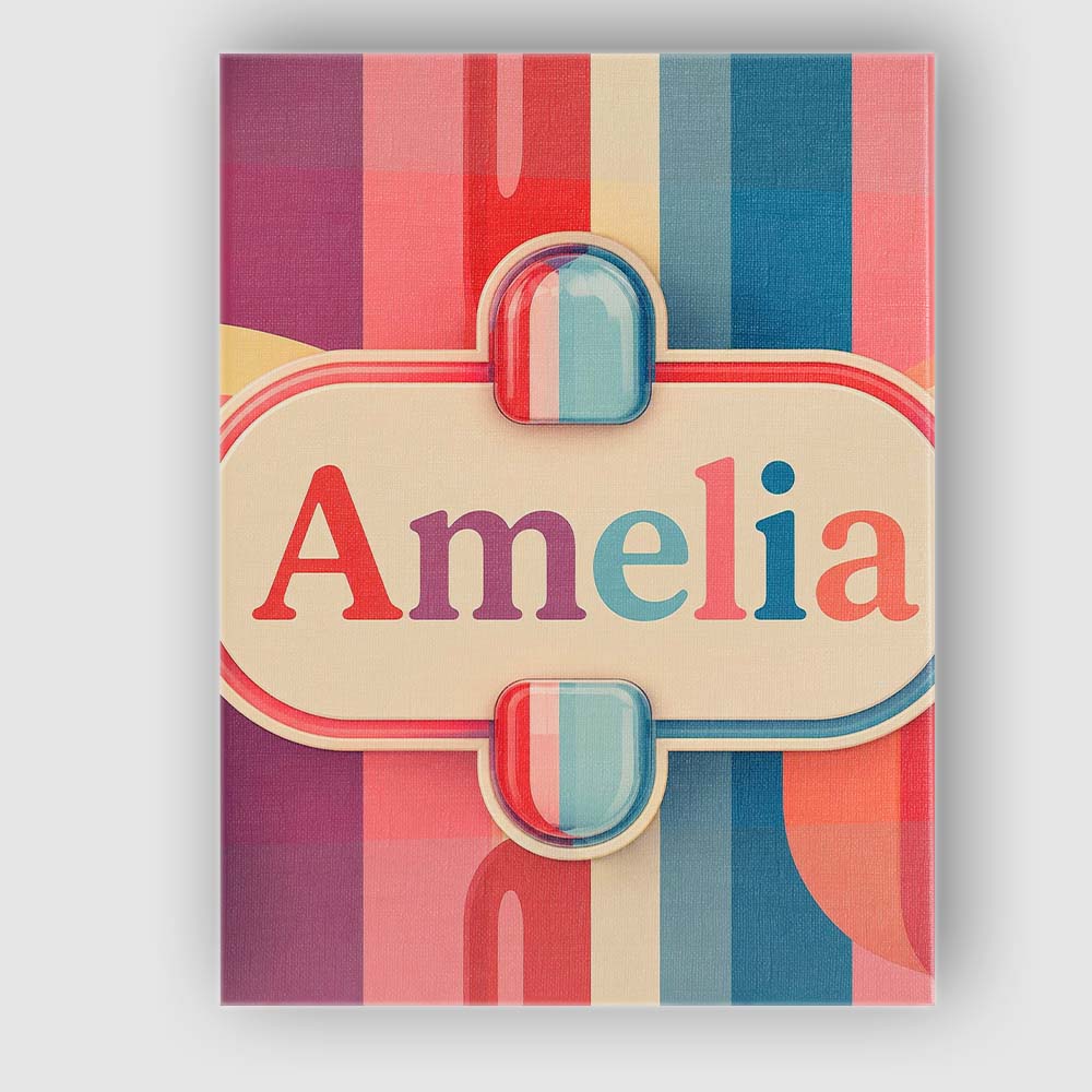 Personalised Name Abstract Soft Gradient Custom Unique Gift Idea Elegant Feature Canvas Wall Art Print Decor Picture Ready to Hang