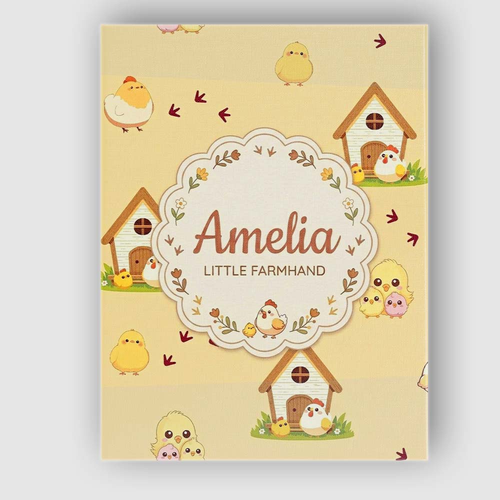 Personalised Name Cute Cartoon Chickens Custom Modern Room Accent Elegant Feature Canvas Wall Art Print Decor Picture Ready to Hang