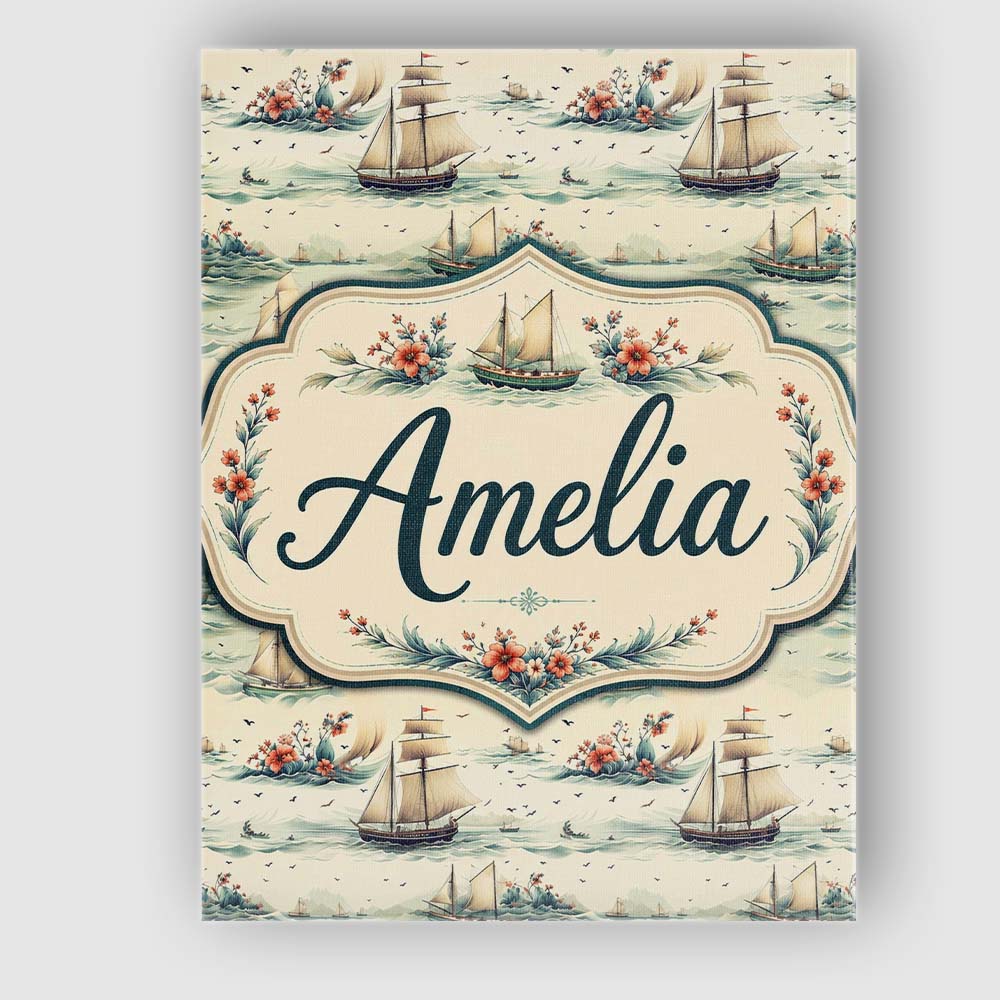 Personalised Name Classic Sailing Ships Sea Custom Bespoke Interior Contemporary Canvas Wall Art Print Decor Picture Ready to Hang