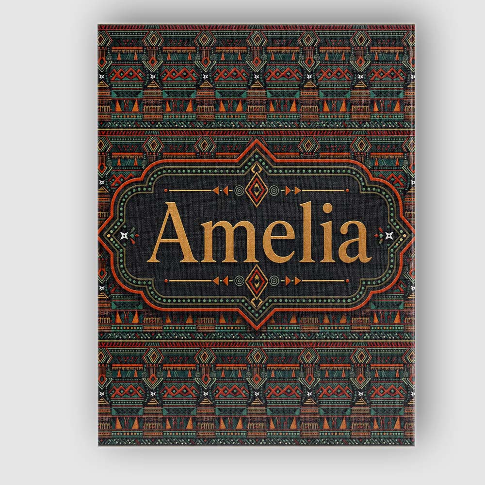 Personalised Name Ethnic Tribal Geometric Custom Unique Gift Idea Elegant Feature Canvas Wall Art Print Decor Picture Ready to Hang