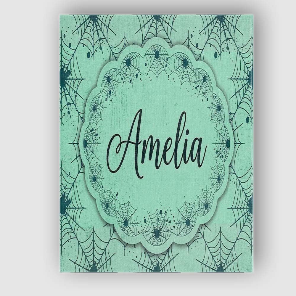 Personalised Name Soft Green Watercolor Custom Modern Room Accent Elegant Feature Canvas Wall Art Print Decor Picture Ready to Hang