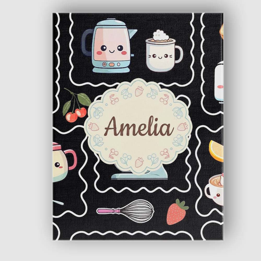 Personalised Name Cute Kawaii Mixer Kettle Custom Unique Gift Idea Elegant Feature Canvas Wall Art Print Decor Picture Ready to Hang