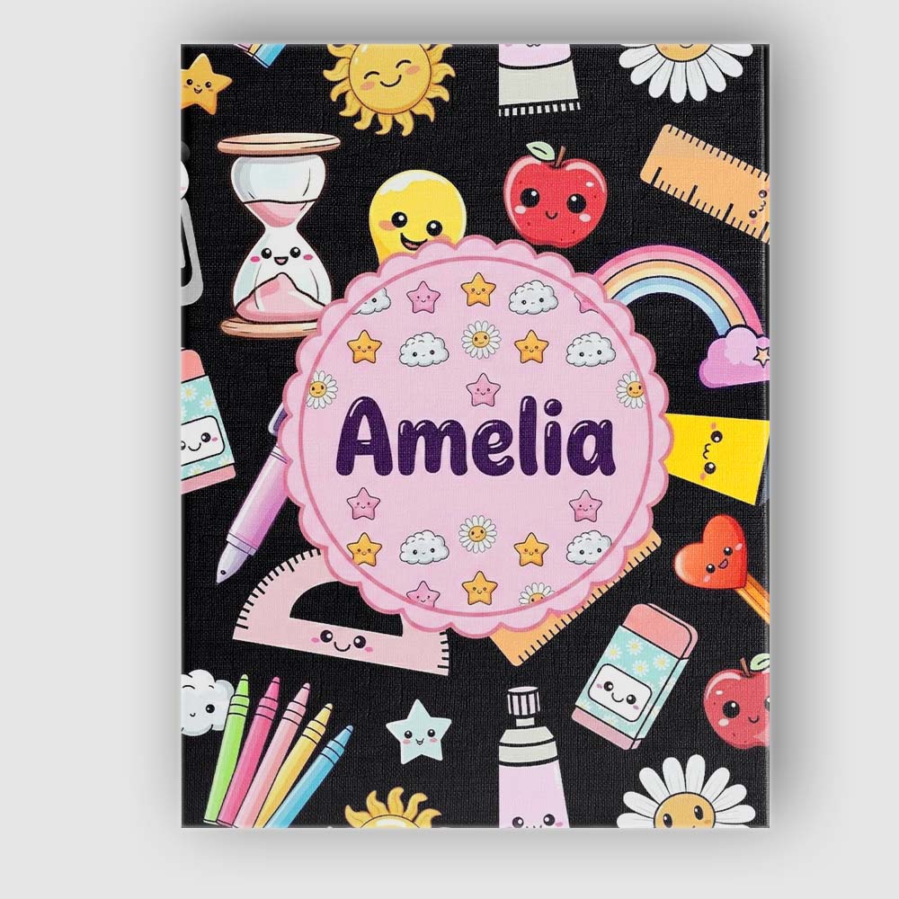 Personalised Name Cute Kawaii Creative Custom Modern Room Accent Elegant Feature Canvas Wall Art Print Decor Picture Ready to Hang