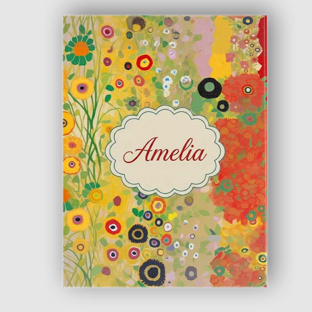 Personalised Name Abstract Golden Floral Custom Unique Gift Idea Elegant Feature Canvas Wall Art Print Decor Picture Ready to Hang