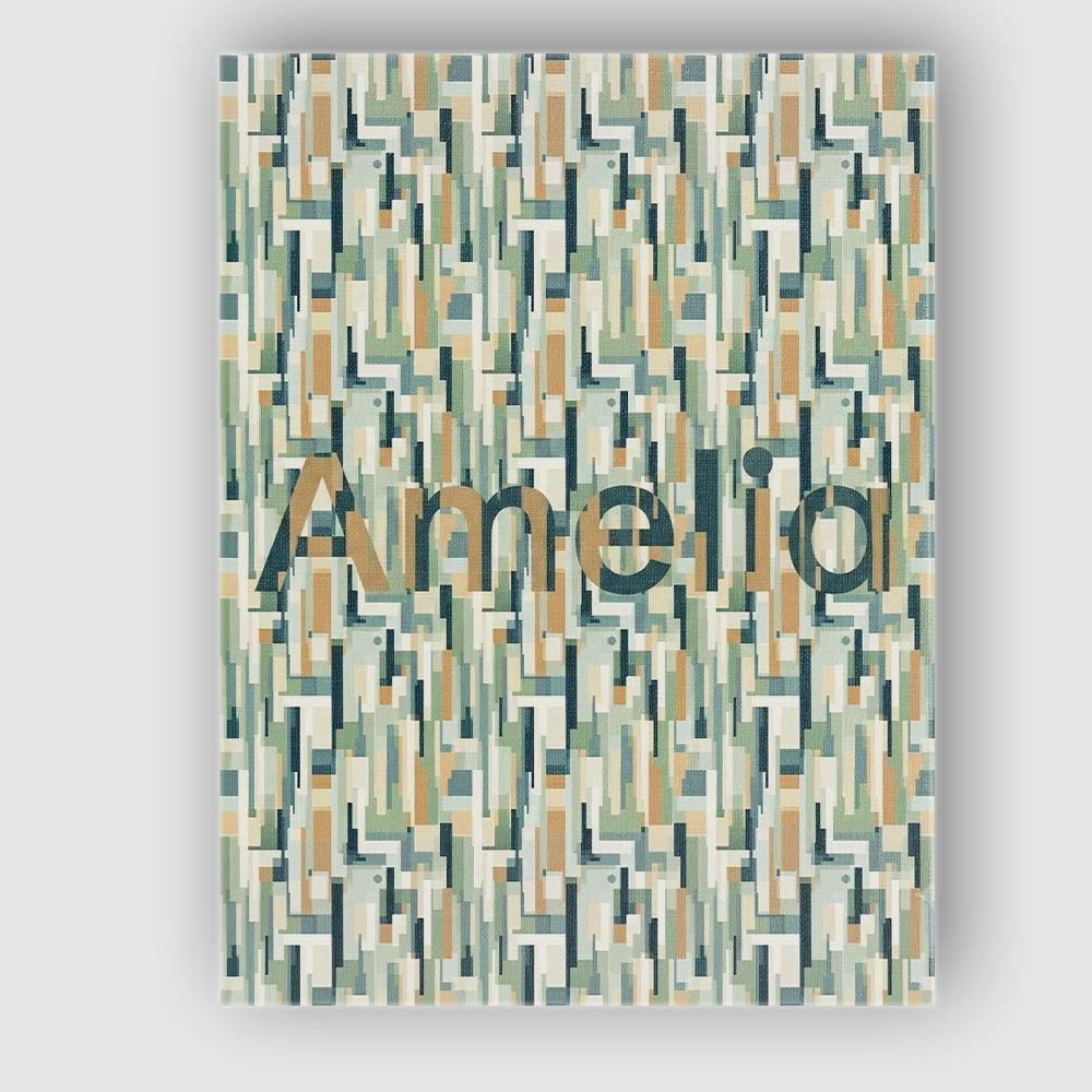Personalised Name Geometric Abstract Mosaic Custom Bespoke Interior Contemporary Canvas Wall Art Print Decor Picture Ready to Hang