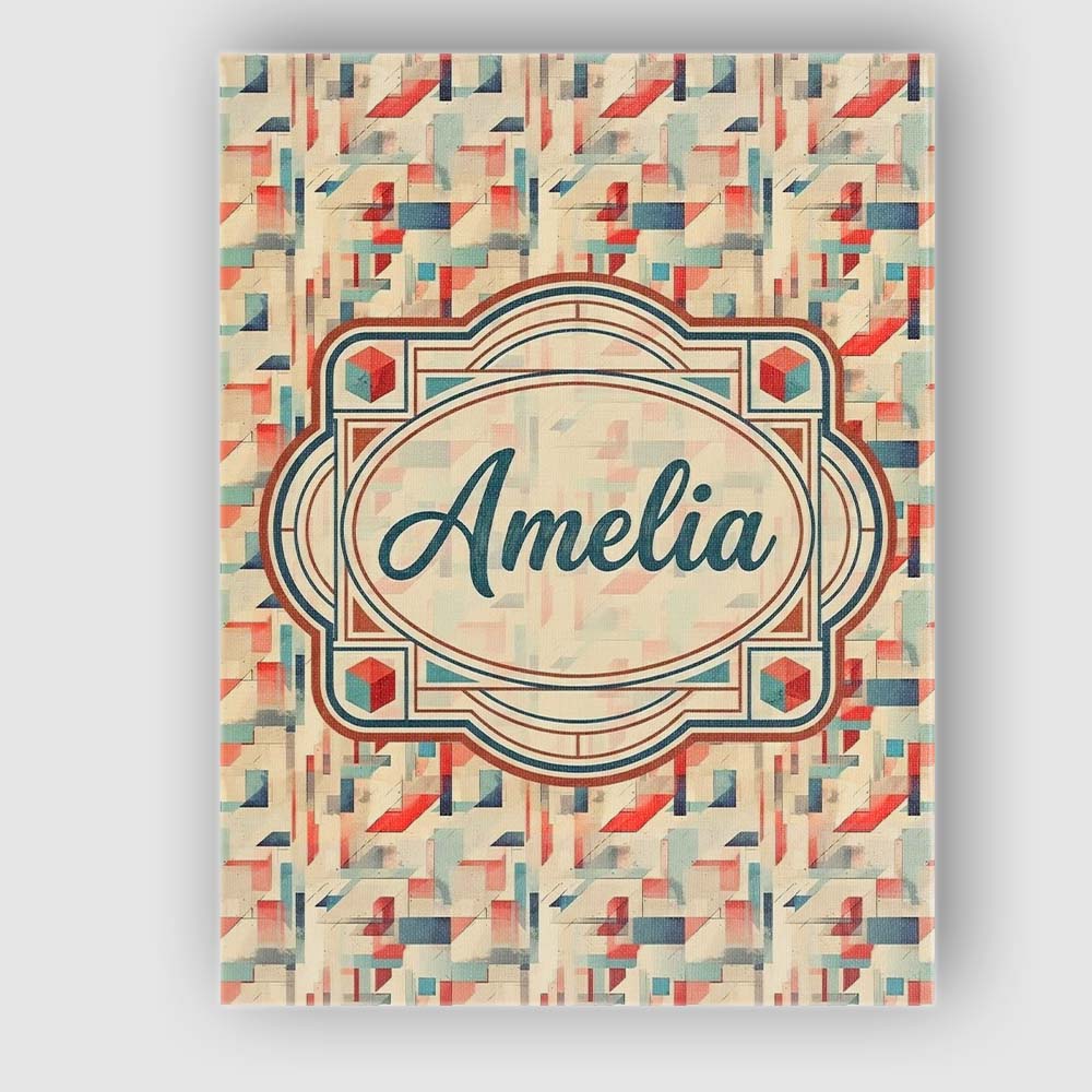 Personalised Name Textured Abstract Brush Custom Unique Gift Idea Elegant Feature Canvas Wall Art Print Decor Picture Ready to Hang