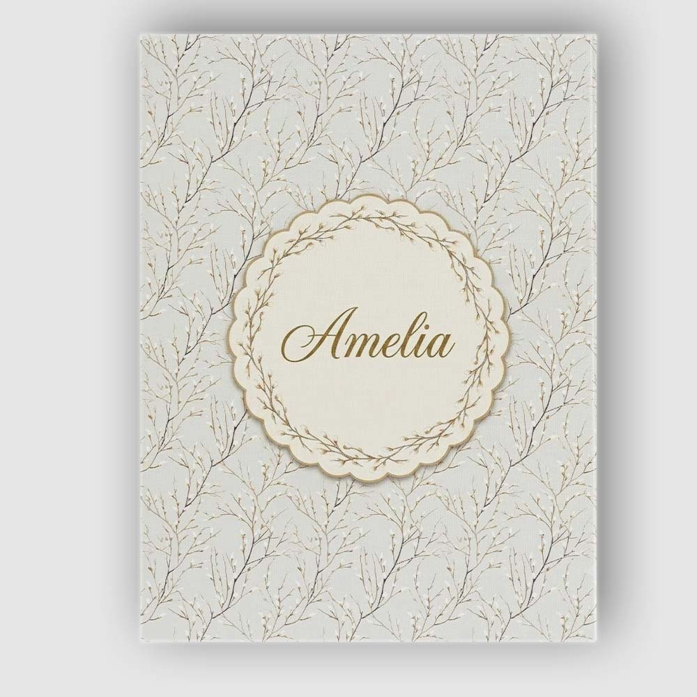 Personalised Name Neutral Beige Twig Branch Custom Bespoke Interior Contemporary Canvas Wall Art Print Decor Picture Ready to Hang