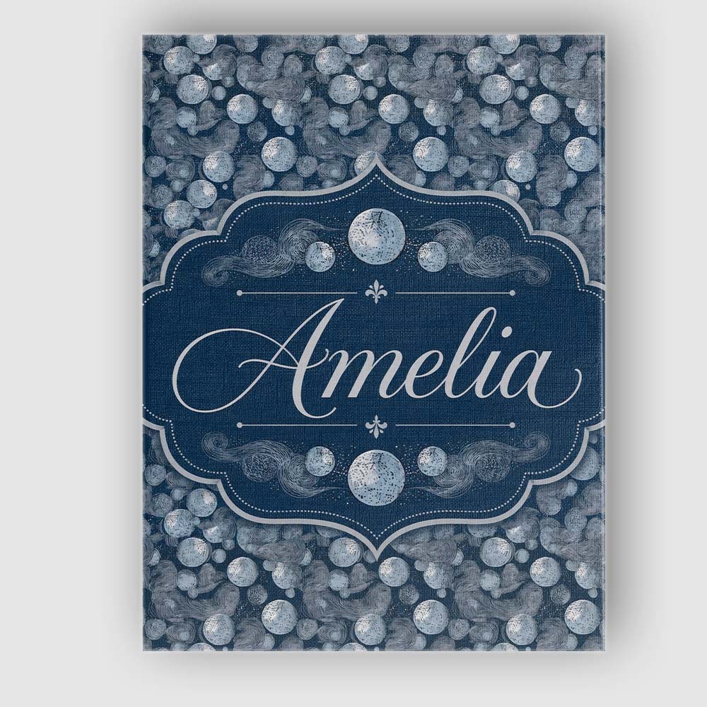 Personalised Name Abstract Ocean Bubble Custom Modern Room Accent Elegant Feature Canvas Wall Art Print Decor Picture Ready to Hang