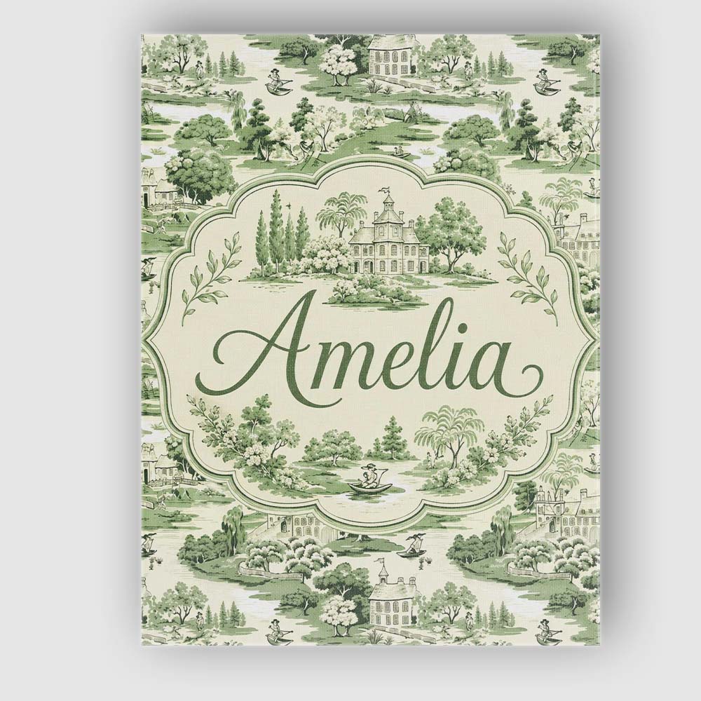Personalised Name Elegant Countryside Custom Modern Room Accent Creative Decorator Style Canvas Wall Art Print Decor Picture Ready to Hang