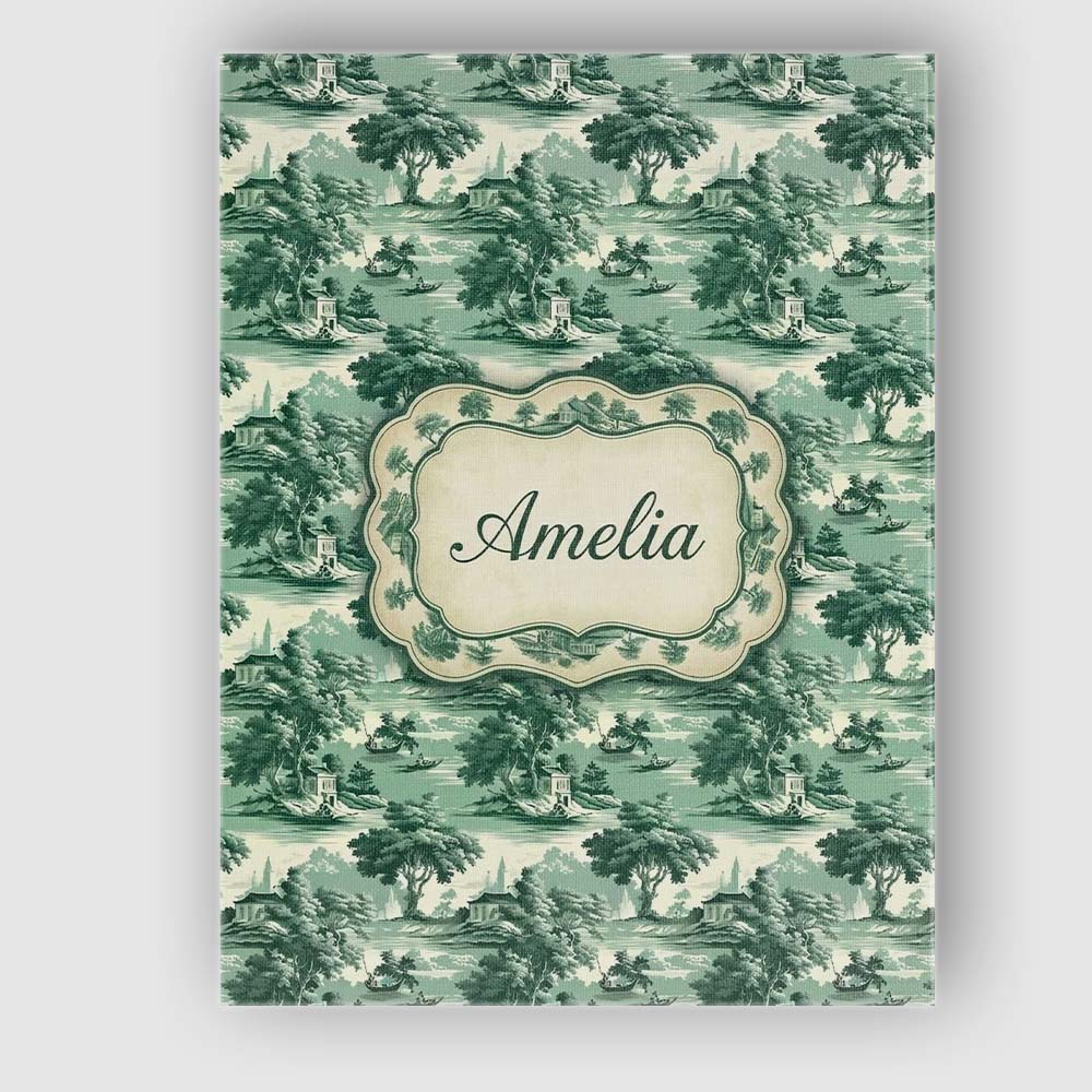 Personalised Name Elegant Riverside Trees Custom Bespoke Decorative Contemporary Canvas Wall Art Print Decor Picture Ready to Hang