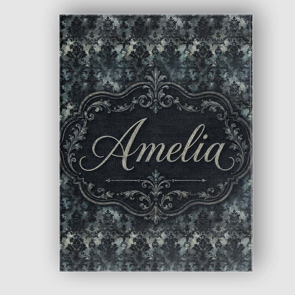 Personalised Name Dark Gothic Distressed Custom Unique Gift Idea Elegant Feature Canvas Wall Art Print Decor Picture Ready to Hang