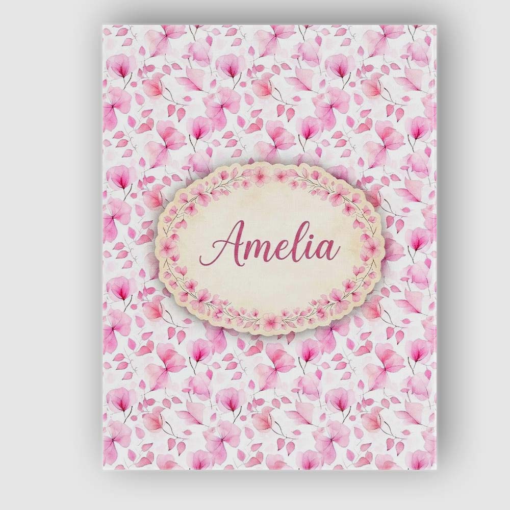Personalised Name Soft Watercolor Pink Custom Modern Room Accent Elegant Feature Canvas Wall Art Print Decor Picture Ready to Hang