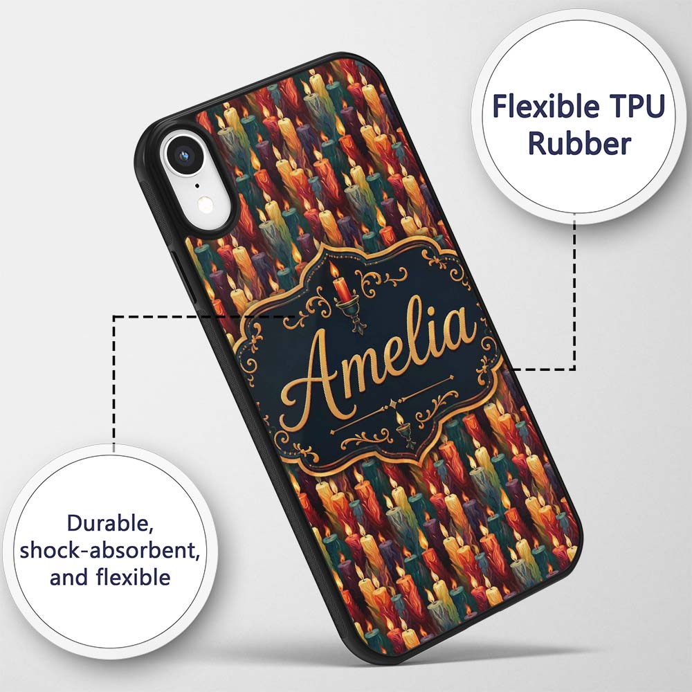 Vibrant Melted Wax Multicolor Printed Design Custom Name Protective Phone Case Mobile Cover Durable Everyday Smartphone Shock Resistant