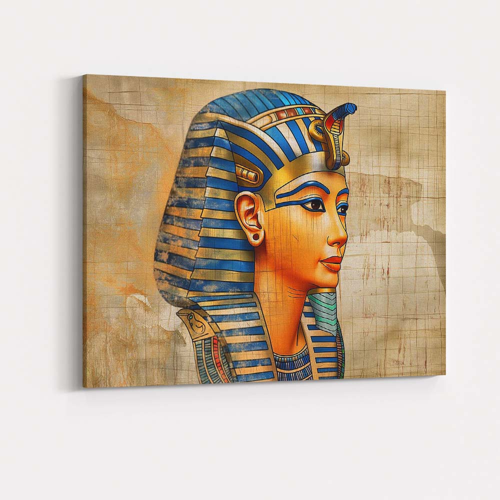 Royal Egyptian Queen Side Profile Classical Portrait Canvas Wall Art Print Decor Picture Ready to Hang