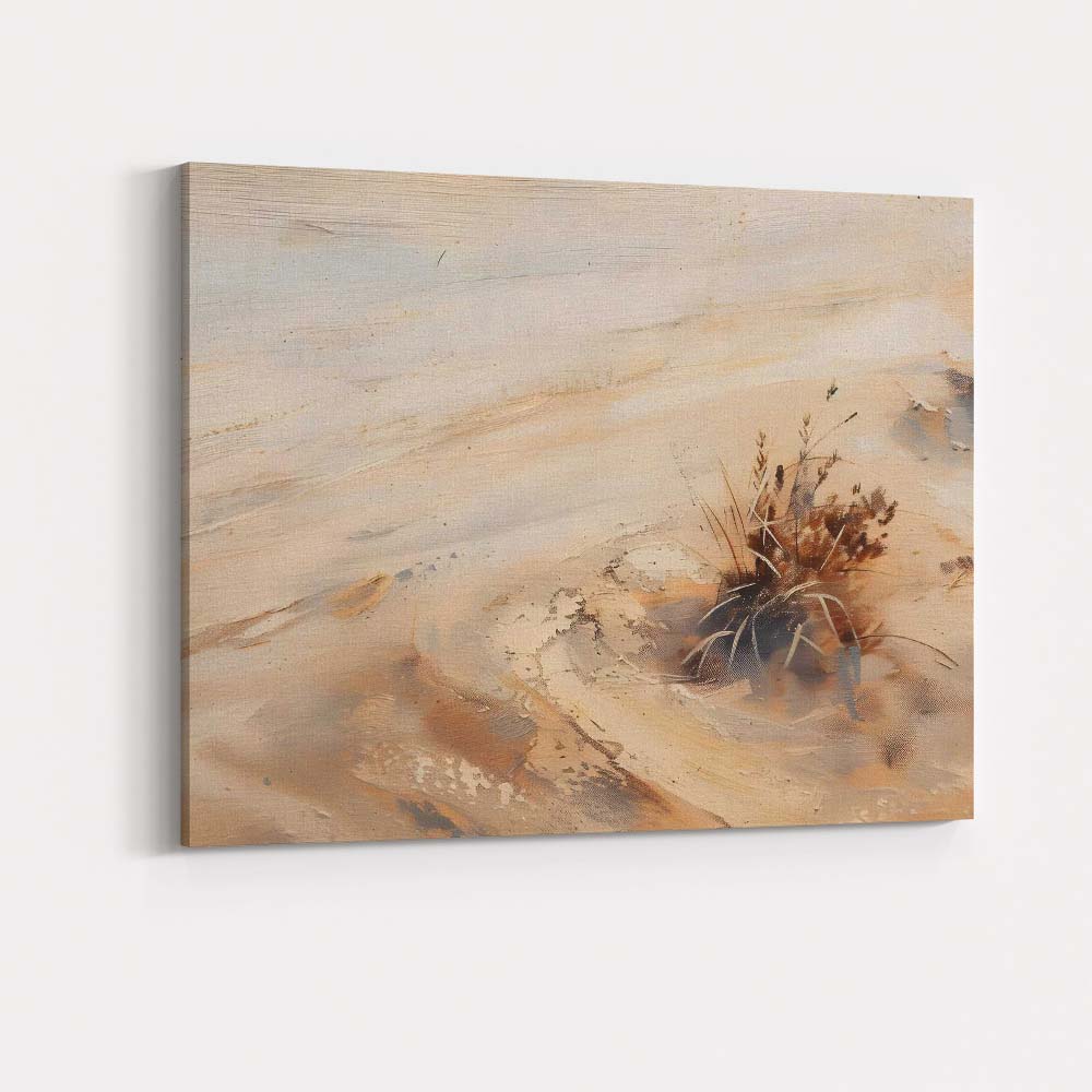 Minimal Abstract Sand Dune Grass Neutral Textured Landscape Canvas Wall Art Print Decor Picture Ready to Hang