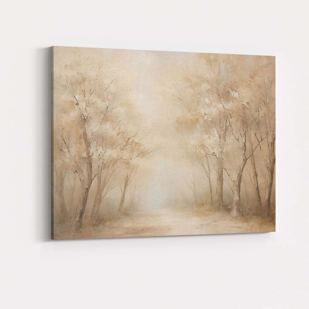 Ethereal Woodland Path Sunlight Through Trees Dreamy Forest Landscape Canvas Wall Art Print Decor Picture Ready to Hang