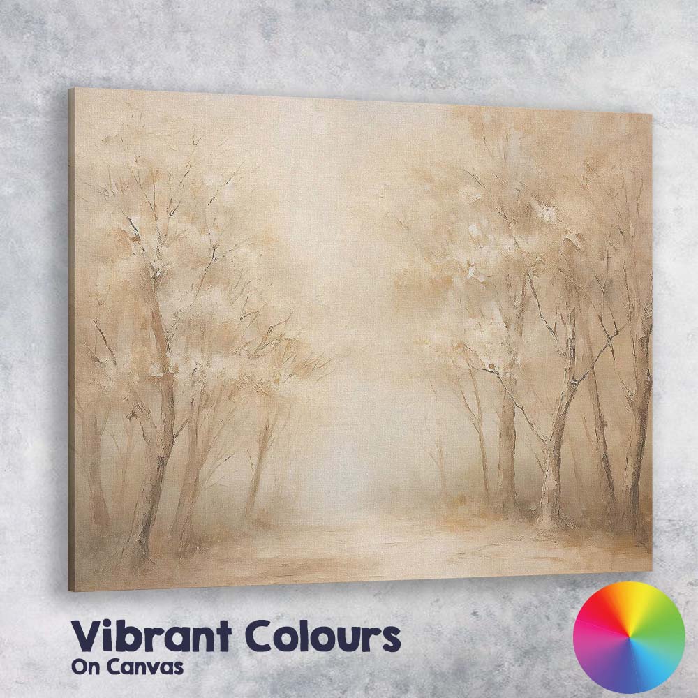 Ethereal Woodland Path Sunlight Through Trees Dreamy Forest Landscape Canvas Wall Art Print Decor Picture Ready to Hang