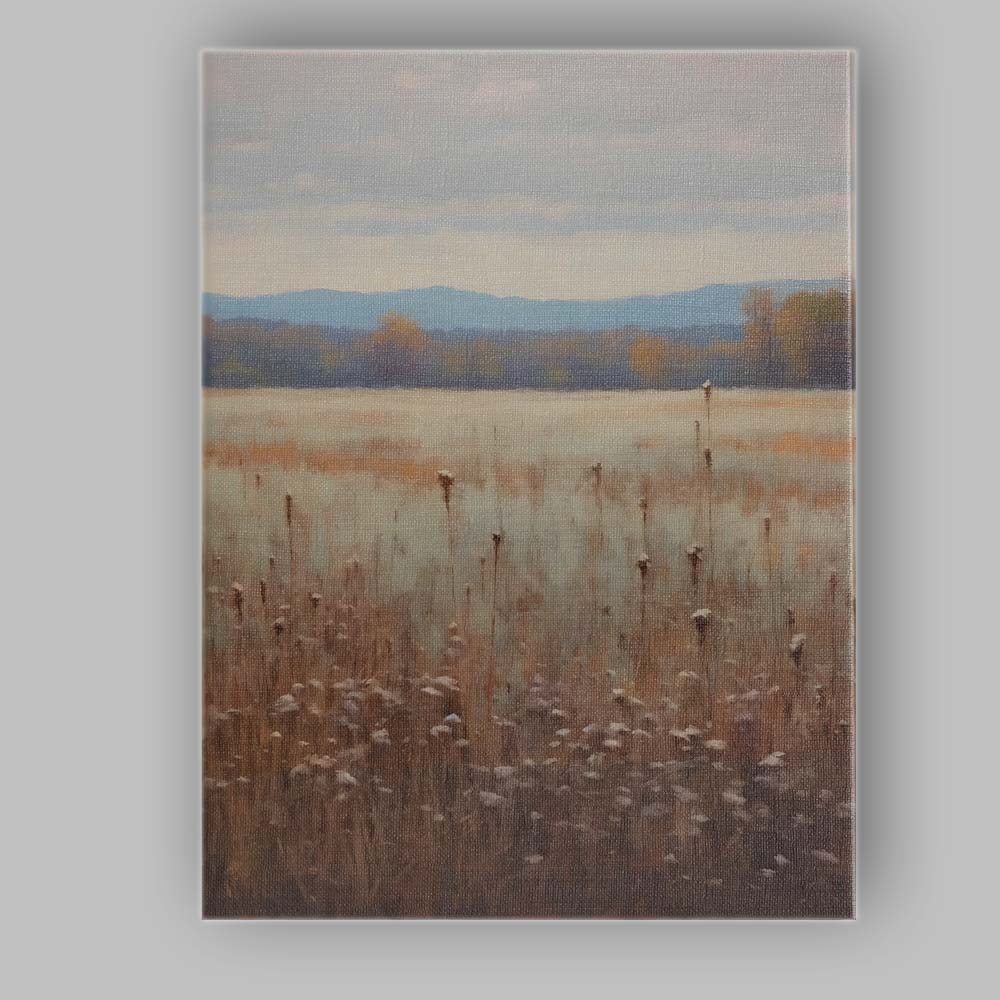 Soft Misty Meadow Autumn Landscape Canvas Wall Art Print Decor Picture Ready to Hang