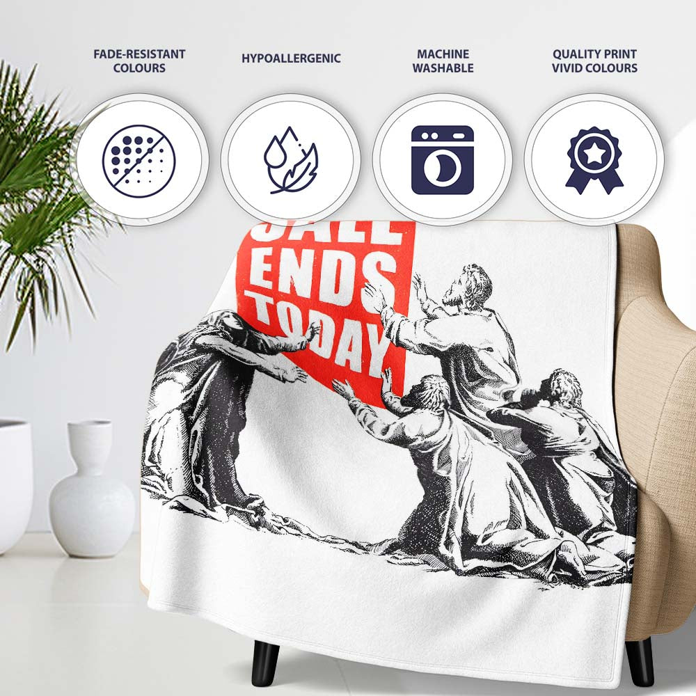 Sale Ends Today Crowd Satirical Monochrome Art, Lightweight Warm Gift, Comfortable Everyday Use - Super Soft Fleece Blanket Bed Sofa Throw
