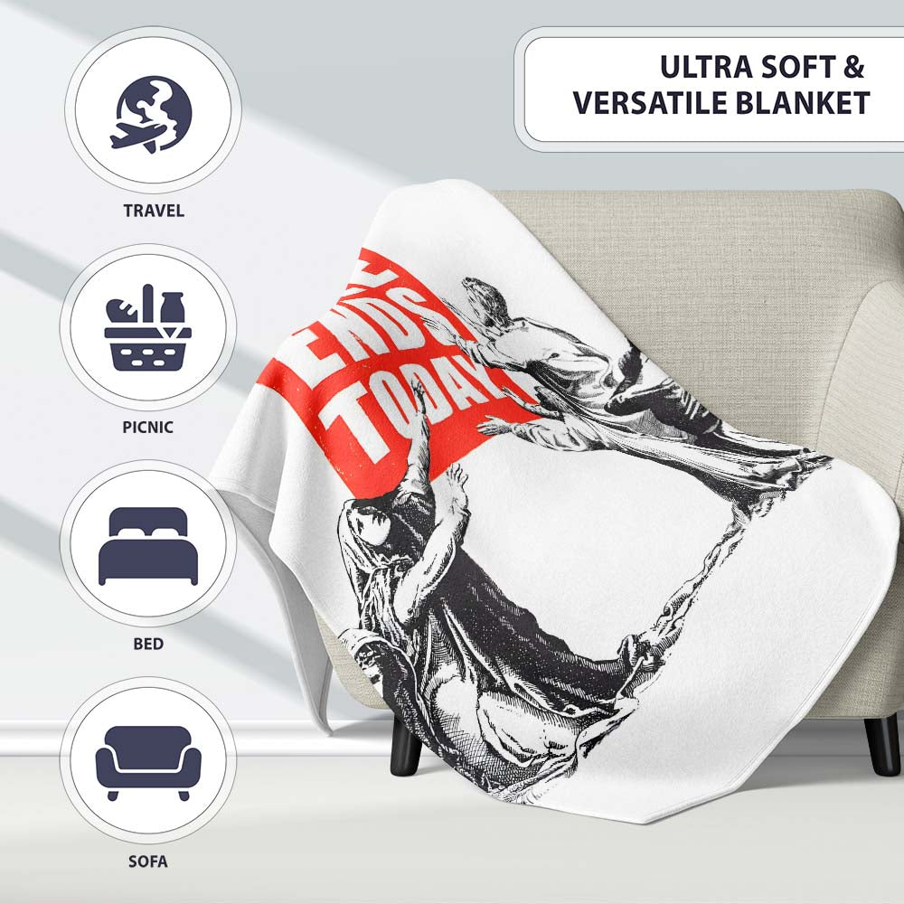 Sale Ends Today Crowd Satirical Monochrome Art, Lightweight Warm Gift, Comfortable Everyday Use - Super Soft Fleece Blanket Bed Sofa Throw