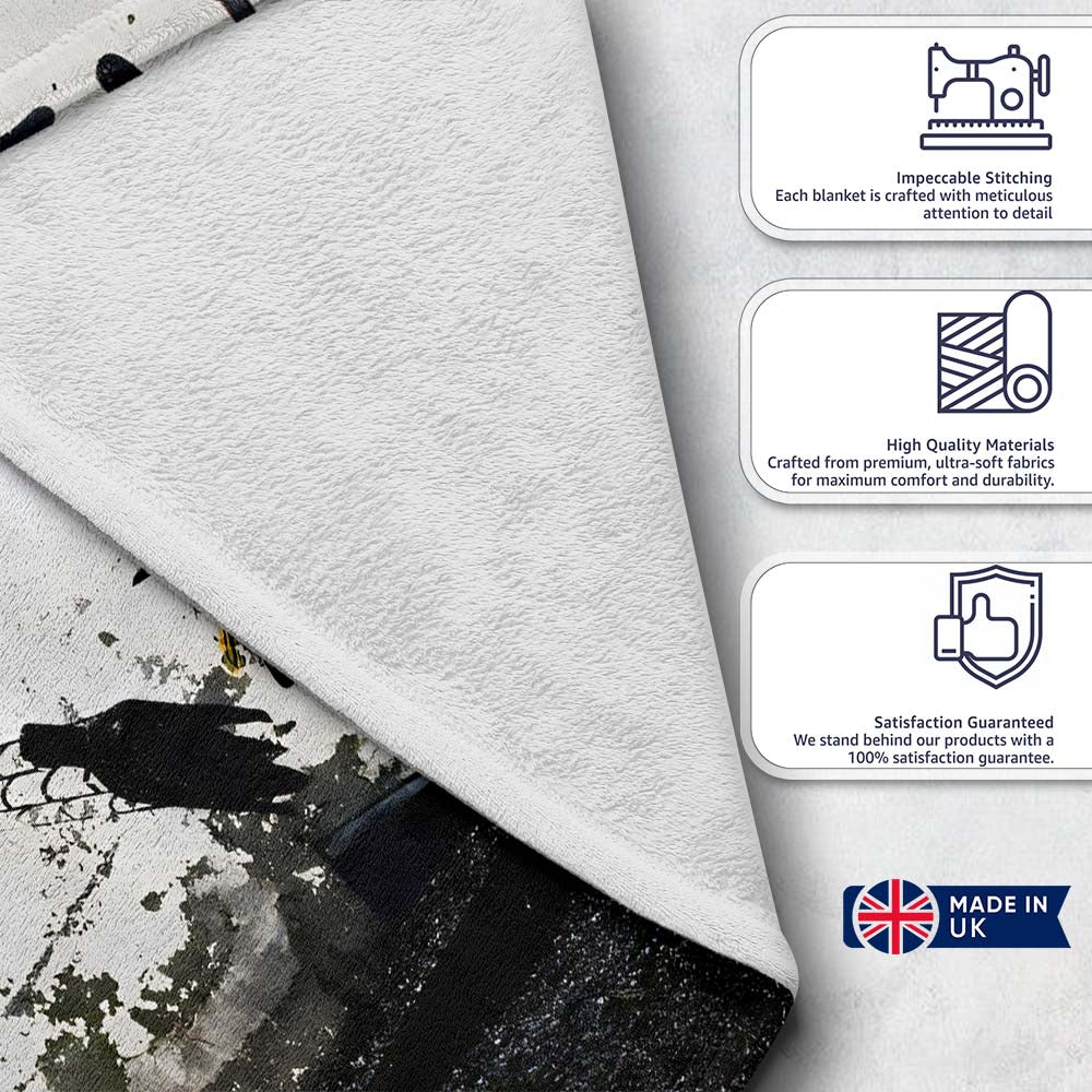 Street Hero Casting Web at Litter Urban Graffiti, All Season Comfort, Decorative Wall Art Style - Super Soft Fleece Blanket Bed Sofa Throw
