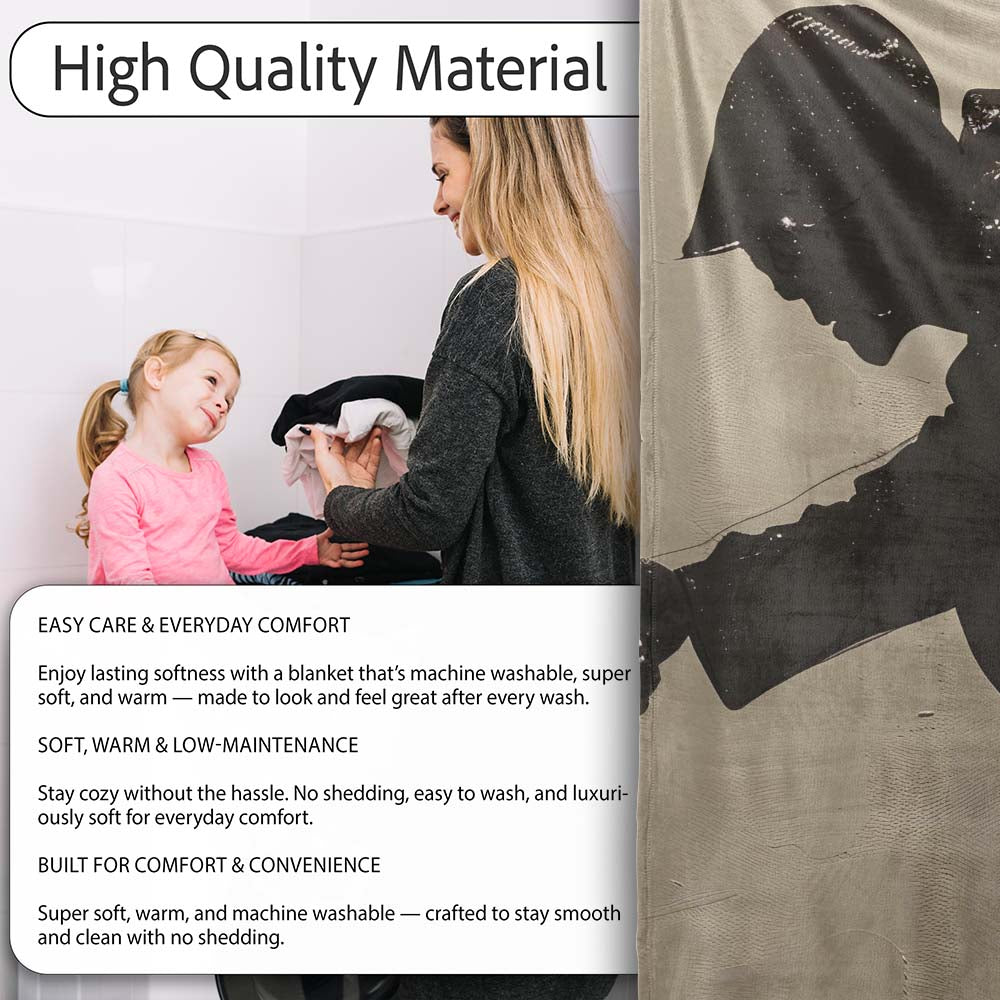 Detective Magnifying Glass Minimalist Shadow Art, All Season Comfort, Gift for Adults and Teens - Super Soft Fleece Blanket Bed Sofa Throw