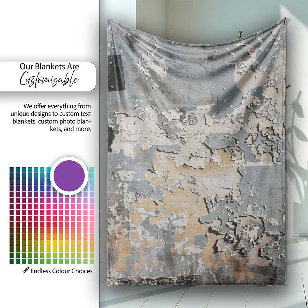 Silhouette Holding Blank Protest Sign Street Art, All Season Comfort, Gift for Adults and Teens - Super Soft Fleece Blanket Bed Sofa Throw