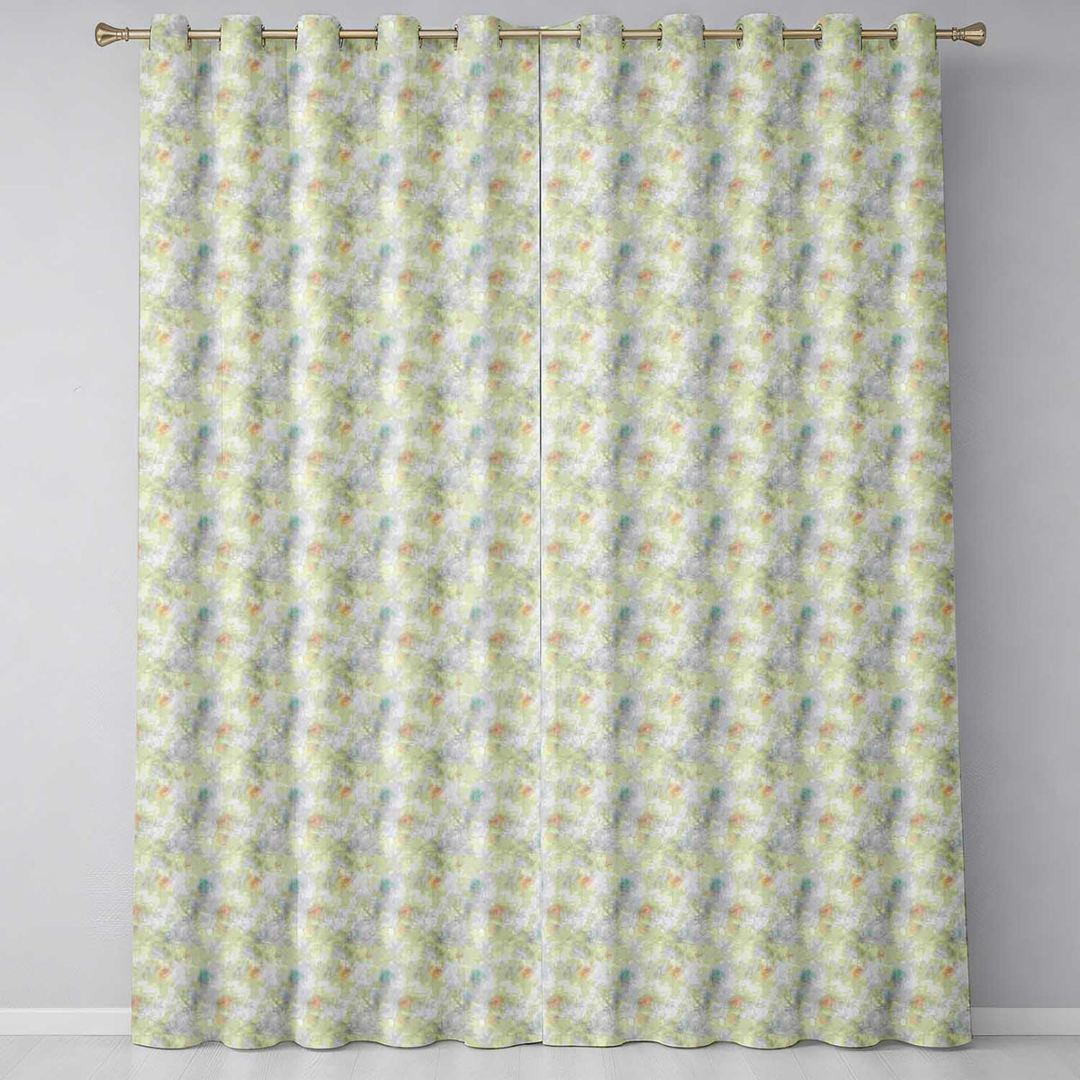 Soft Marble Watercolor Texture Seamless Pattern Elegant Abstract Design Readymade Eyelet Ring Top Thermal 100% Blackout Curtains
