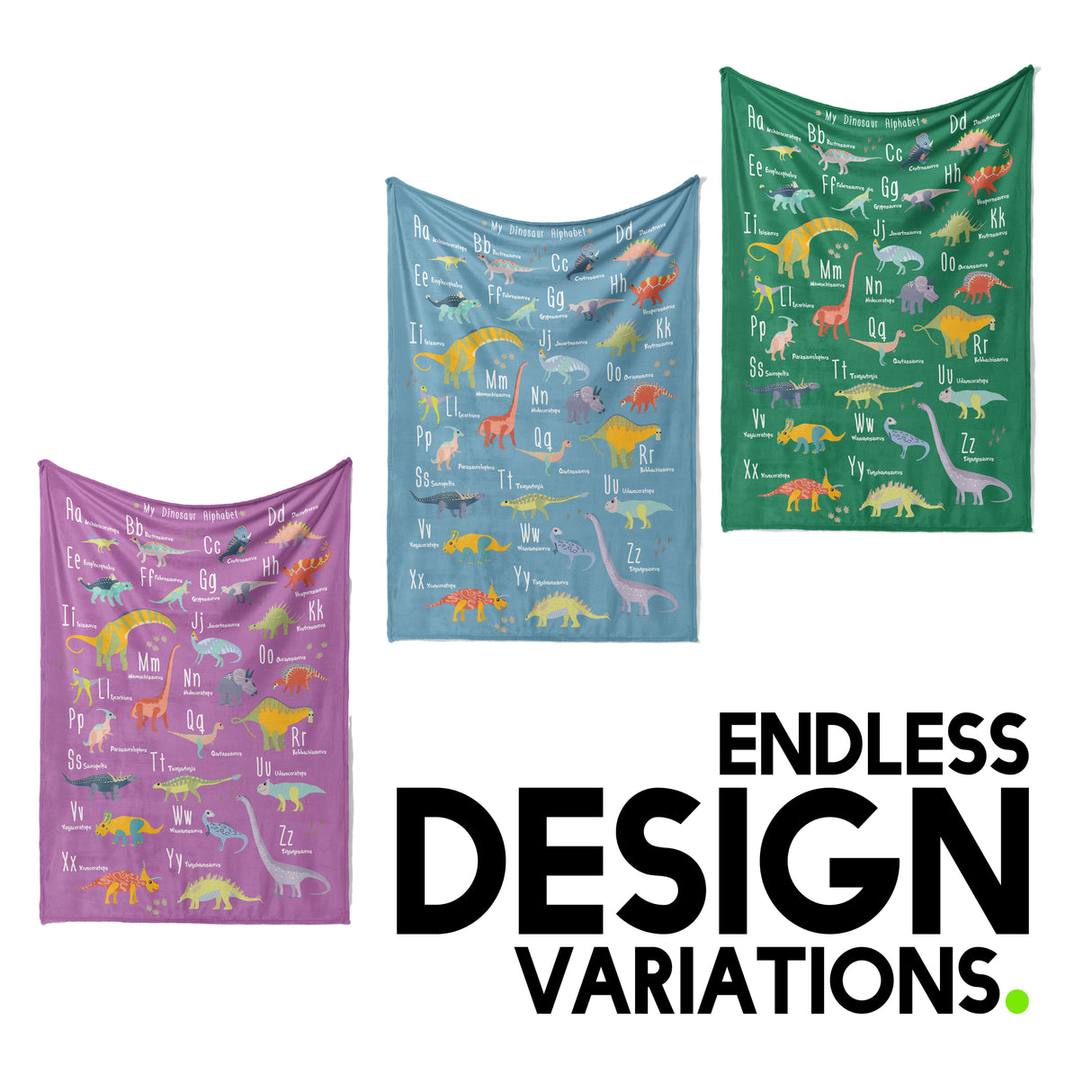Dinosaur Alphabet Blanket