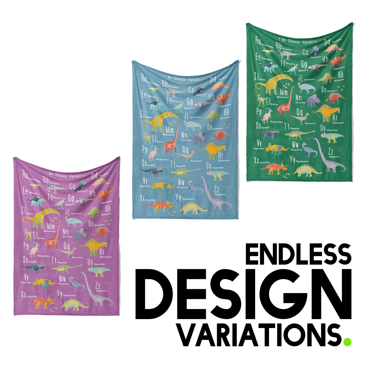 Dinosaur Alphabet Blanket