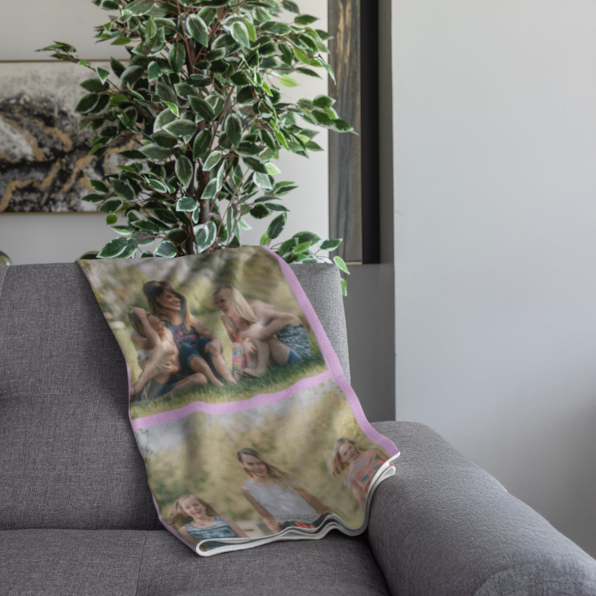 Upload Your Own 6 Photos Custom Made Text Soft Warm Fleece Mink Blanket