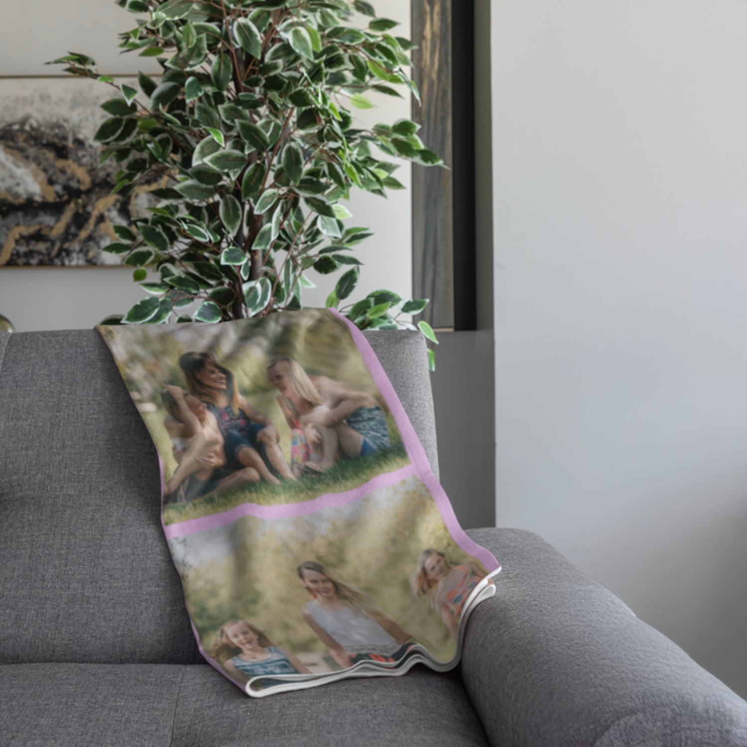 Upload Your Own 6 Photos Custom Made Text Soft Warm Fleece Mink Blanket